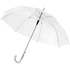 23" Kate-sateenvarjo puukahvalla, läpinäkyvä, automaattisesti avautuva, läpinäkyvä-valkoinen lisäkuva 1